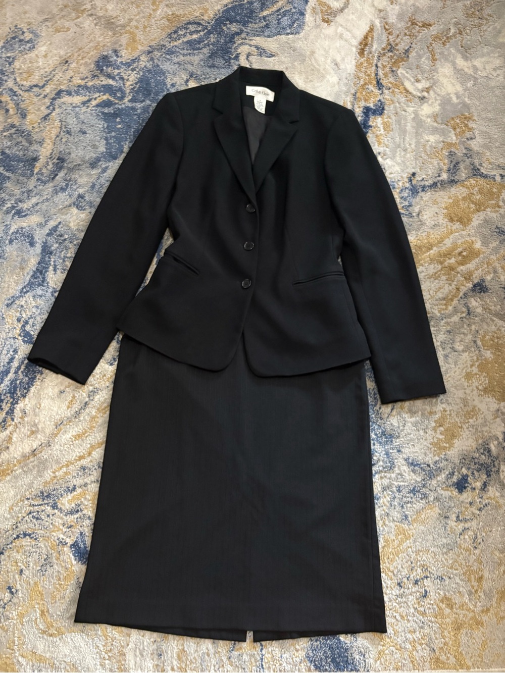 Calvin Klein Black Women's Blazer and Pencil Skirt Suit